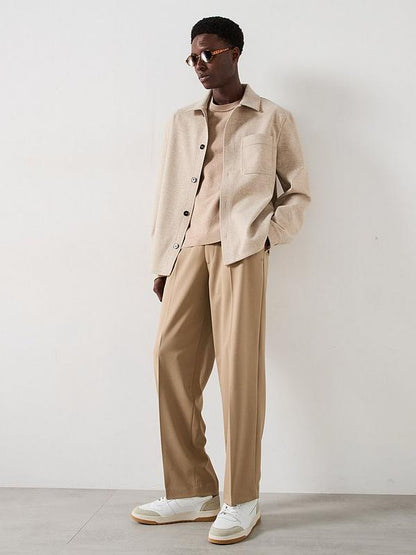 Selected Homme Loose Fit Finn Flex Trousers - Beige