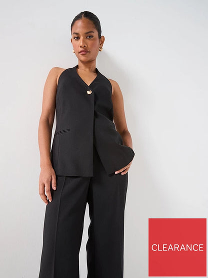 Co-ord Halterneck Waistcoat - Black