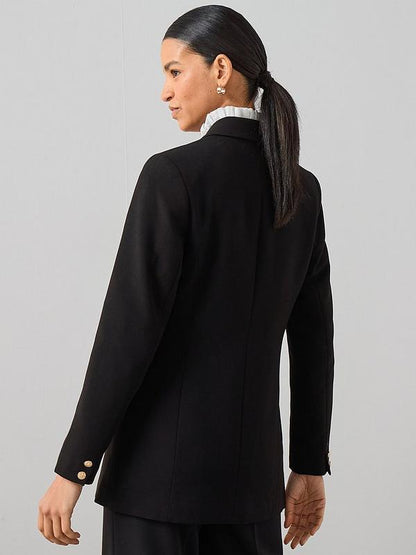 The Very Collection Long Line Military Jacket - Black