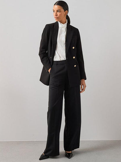 The Very Collection Long Line Military Jacket - Black