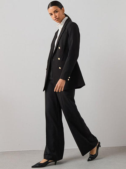 The Very Collection Long Line Military Jacket - Black