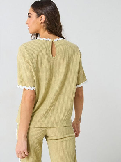 Rik Rak Boxy T-shirt and Wide Leg Trousers