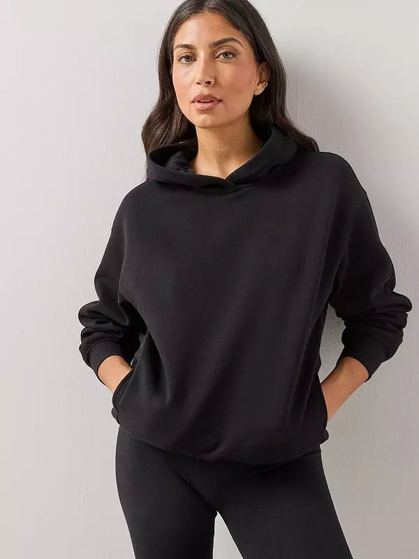 Relaxed Hoodie-Black