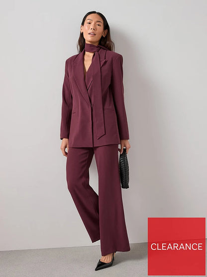 V by Very Wide Leg Trouser Burgundy