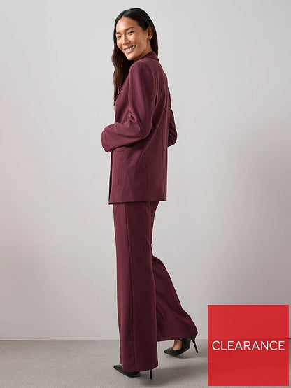V by Very Wide Leg Trouser Burgundy