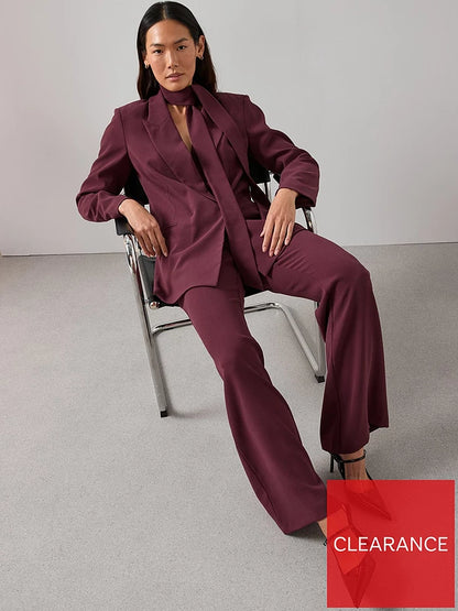 V by Very Wide Leg Trouser Burgundy