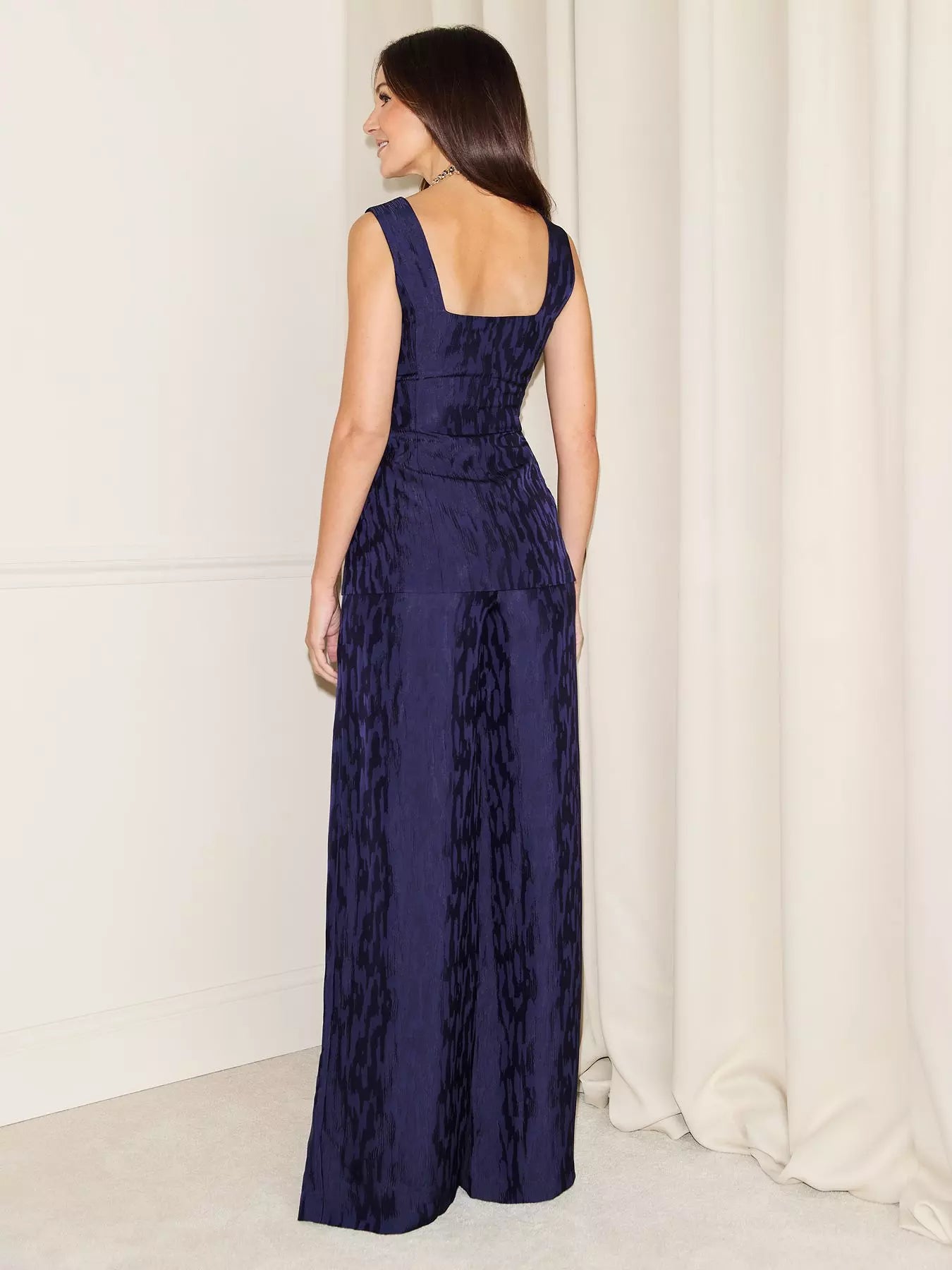 High Waist Wide Leg Trousers and Top Set