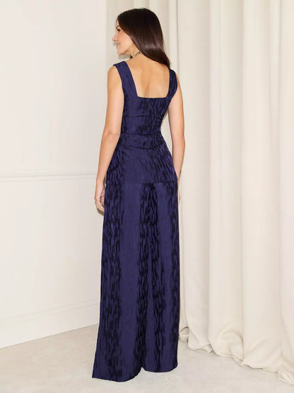 High Waist Wide Leg Trousers and Top Set
