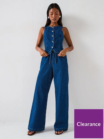 Seam Detail Denim  Top