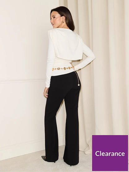 Michelle Keegan Flare Trouser-Black