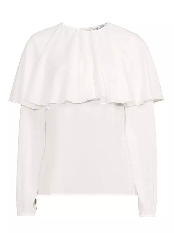 The Very Collection Cape Details Blouse-Cream