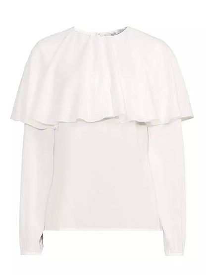 The Very Collection Cape Details Blouse-Cream
