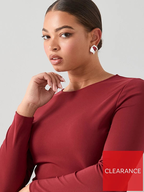 Curve Trim Detail Jersey Dress