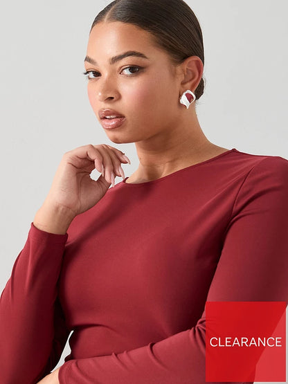 Curve Trim Detail Jersey Dress