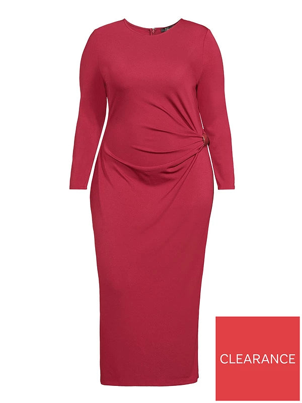 Curve Trim Detail Jersey Dress