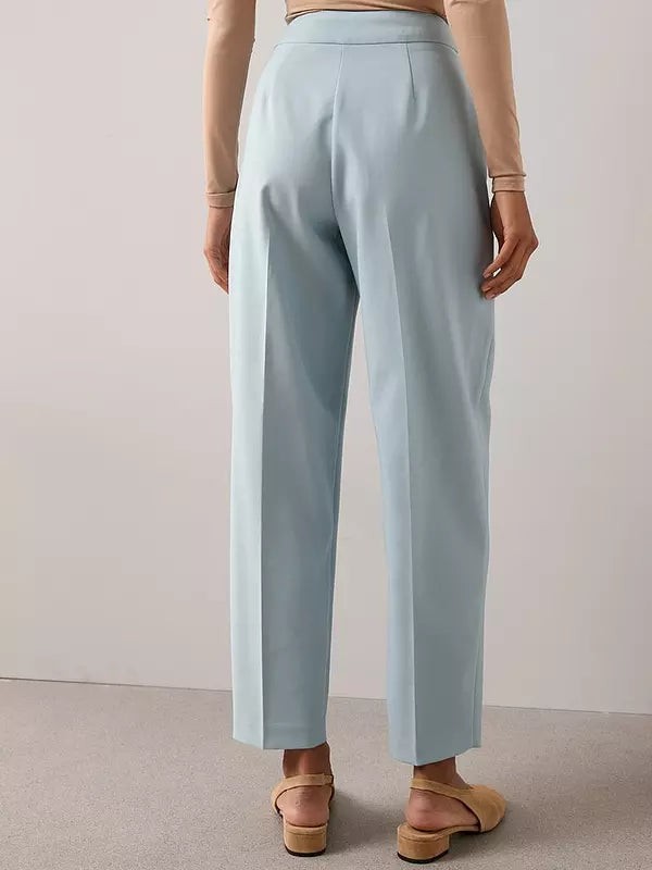 Barrel Leg Trouser-Light Blue