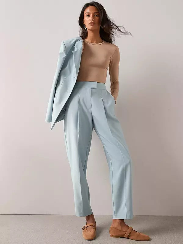 Barrel Leg Trouser-Light Blue