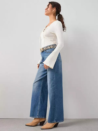 Tie Front Long Sleeve Top White
