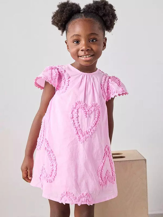 Girl Cotton Occasionwear Pink
