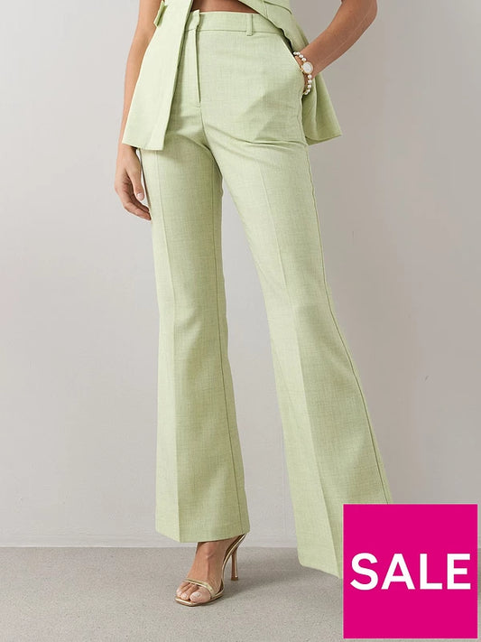 Crosshatch Co-ord Flare Trouser Green