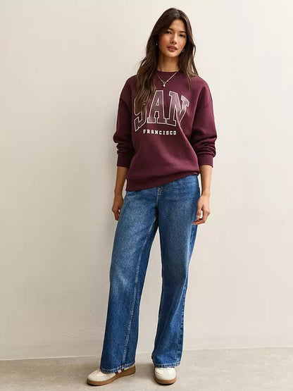 Dark Burgundy San Francisco Logo Sweatshirt
