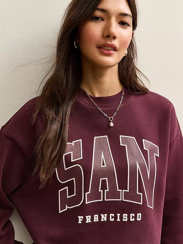 Dark Burgundy San Francisco Logo Sweatshirt