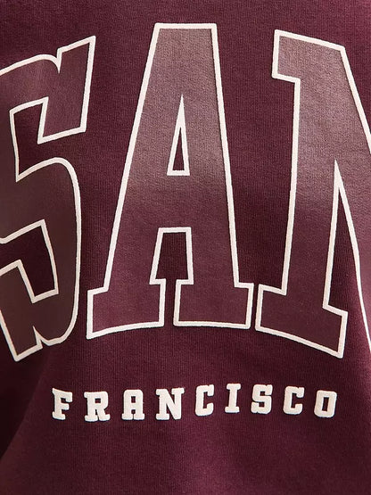 Dark Burgundy San Francisco Logo Sweatshirt