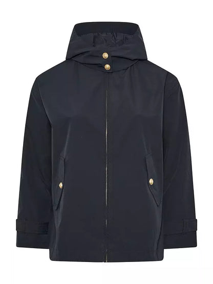 Curve Military Button Jacket Blue