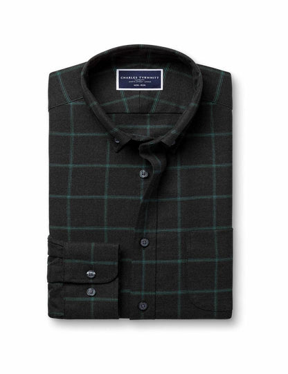 Non-Iron Twill Check Slim Fit Shirt