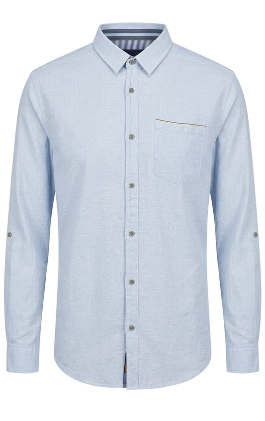 Blue Cotton Regular fit Shirt - Blue