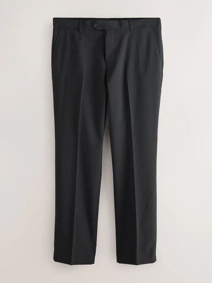 Slim Fit Stretch Smart Trousers - Black