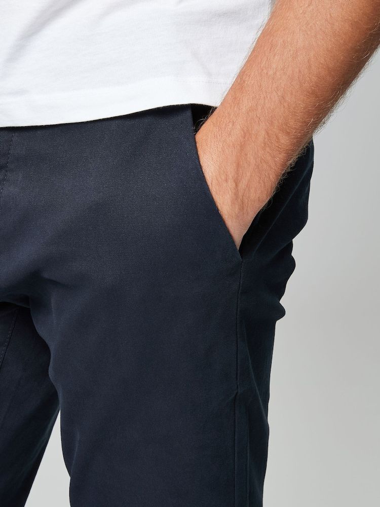 Next Slim Fit Chinos - Navy Blue