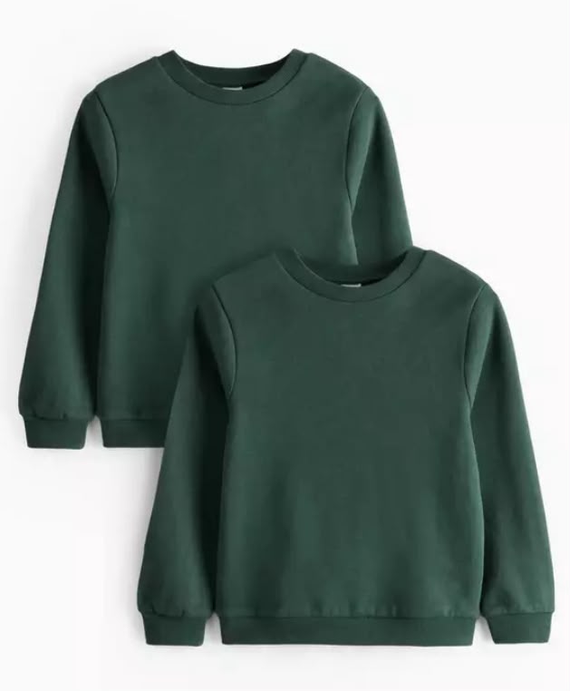2 Pack Crew Neck Sweatshirts - Green