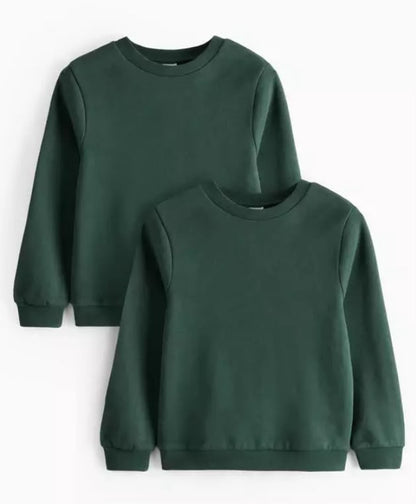 2 Pack Crew Neck Sweatshirts - Green