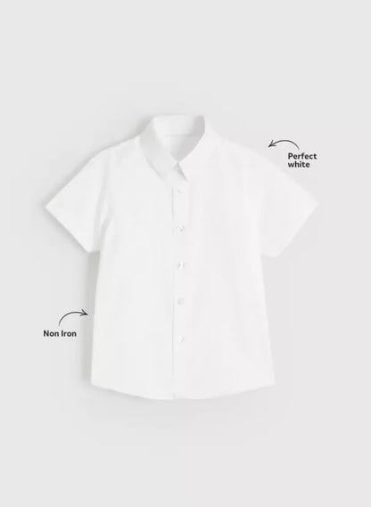 5 Pack Non Iron White Short Sleeve Shirts