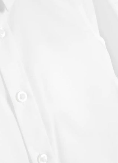 3 Pack Touch And Close Fasteners White Long Sleeve Shirt Regular Fit