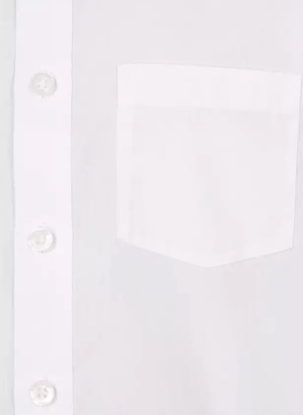 3 Pack Non Iron Unisex White Long Sleeve Shirts