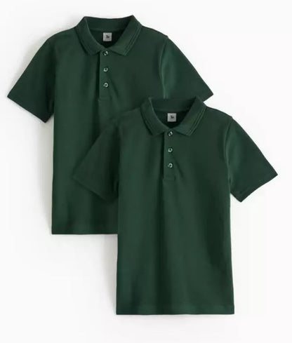 2 Pack Unisex Polo Shirts - Green
