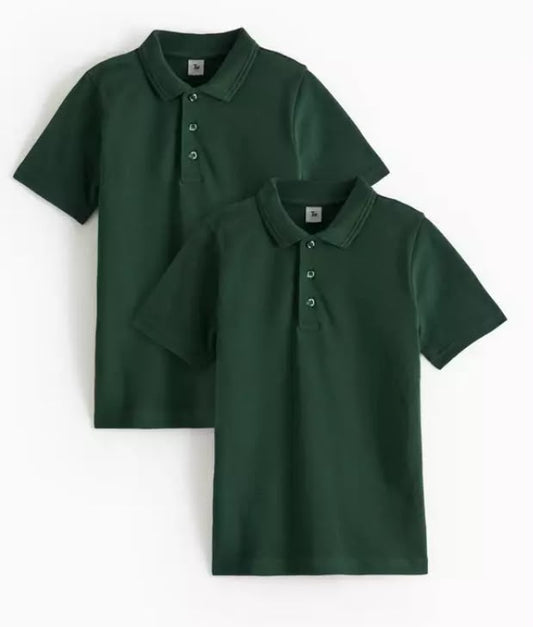 2 Pack Unisex Polo Shirts - Green