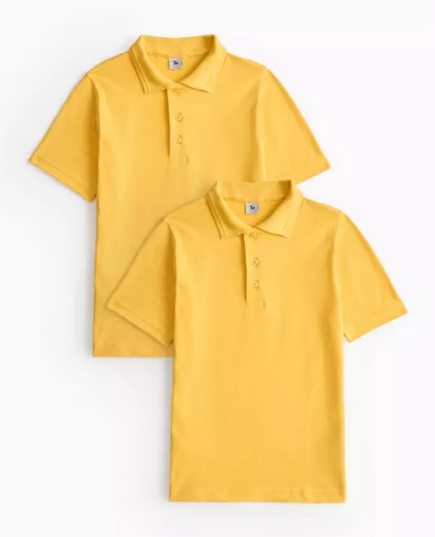 2 Pack Unisex Polo Shirts - Yellow