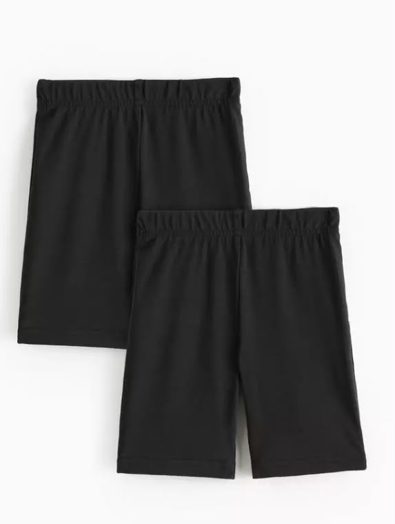 2 Pack Cycling Shorts - Black