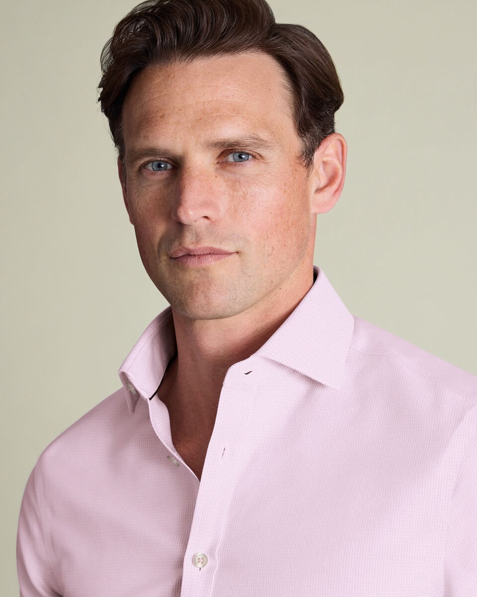 Non-Iron Mayfair Weave Extra Slim Fit Shirt - Pink
