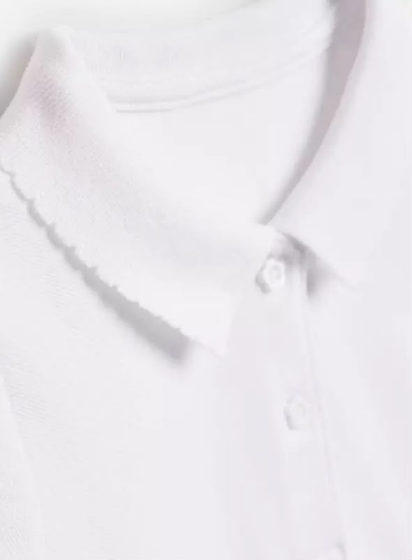5 Pack Easy Care White Polo Shirts