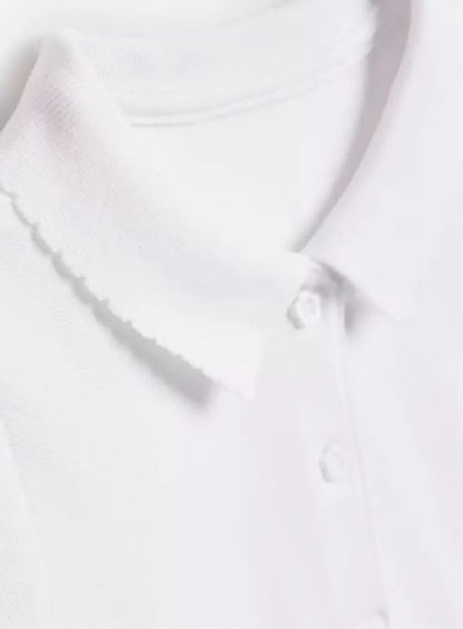 5 Pack Easy Care White Polo Shirts