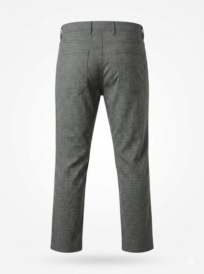 Tailored Slim Fit Textured Pattern Trousers  - Grey