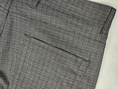 Tailored Slim Fit Textured Pattern Trousers  - Grey