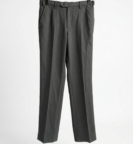 Classic Tailored Textured Micro-Houndstooth Trousers - Dark Grey
