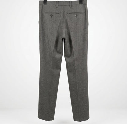 Classic Tailored Textured Micro-Houndstooth Trousers - Dark Grey