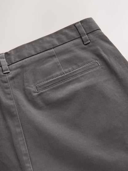 Skinny Fit Stretch Chinos Trousers - Dark Grey