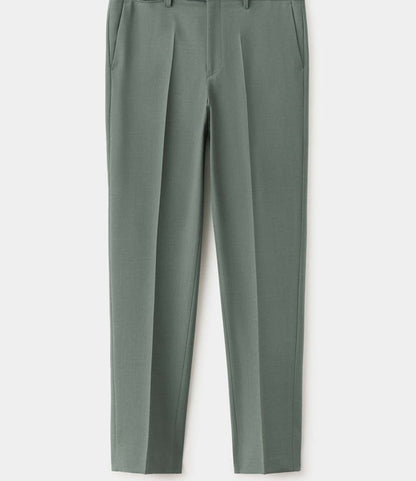 Regular Fit Textured Suit Trousers - Green
